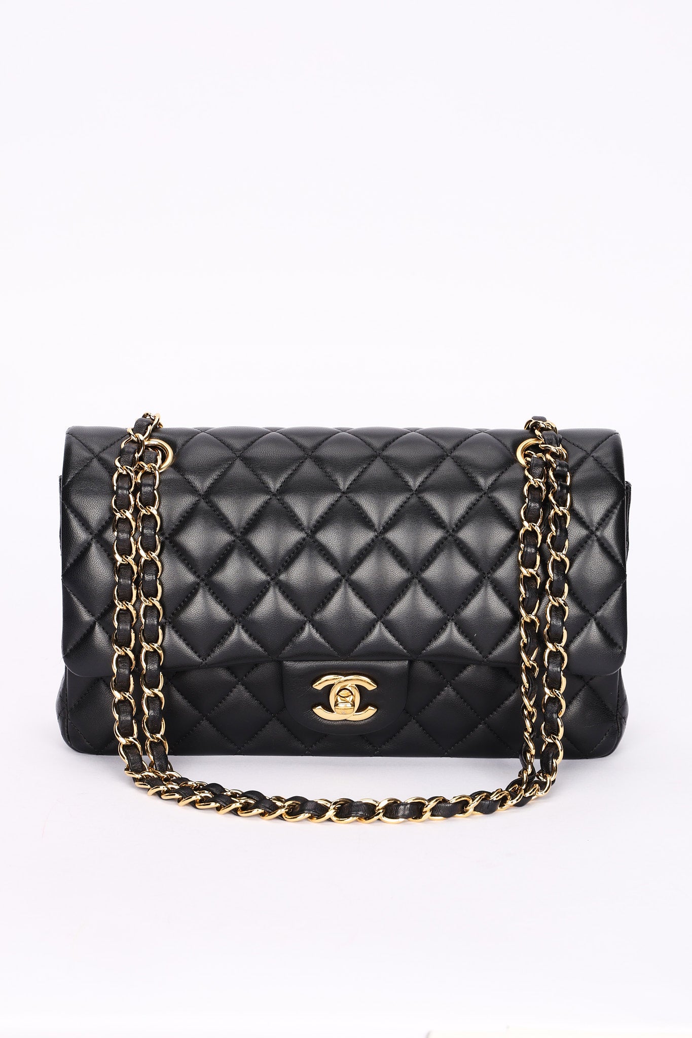 Chanel Medium Classic Double Flap Black Lambskin GHW