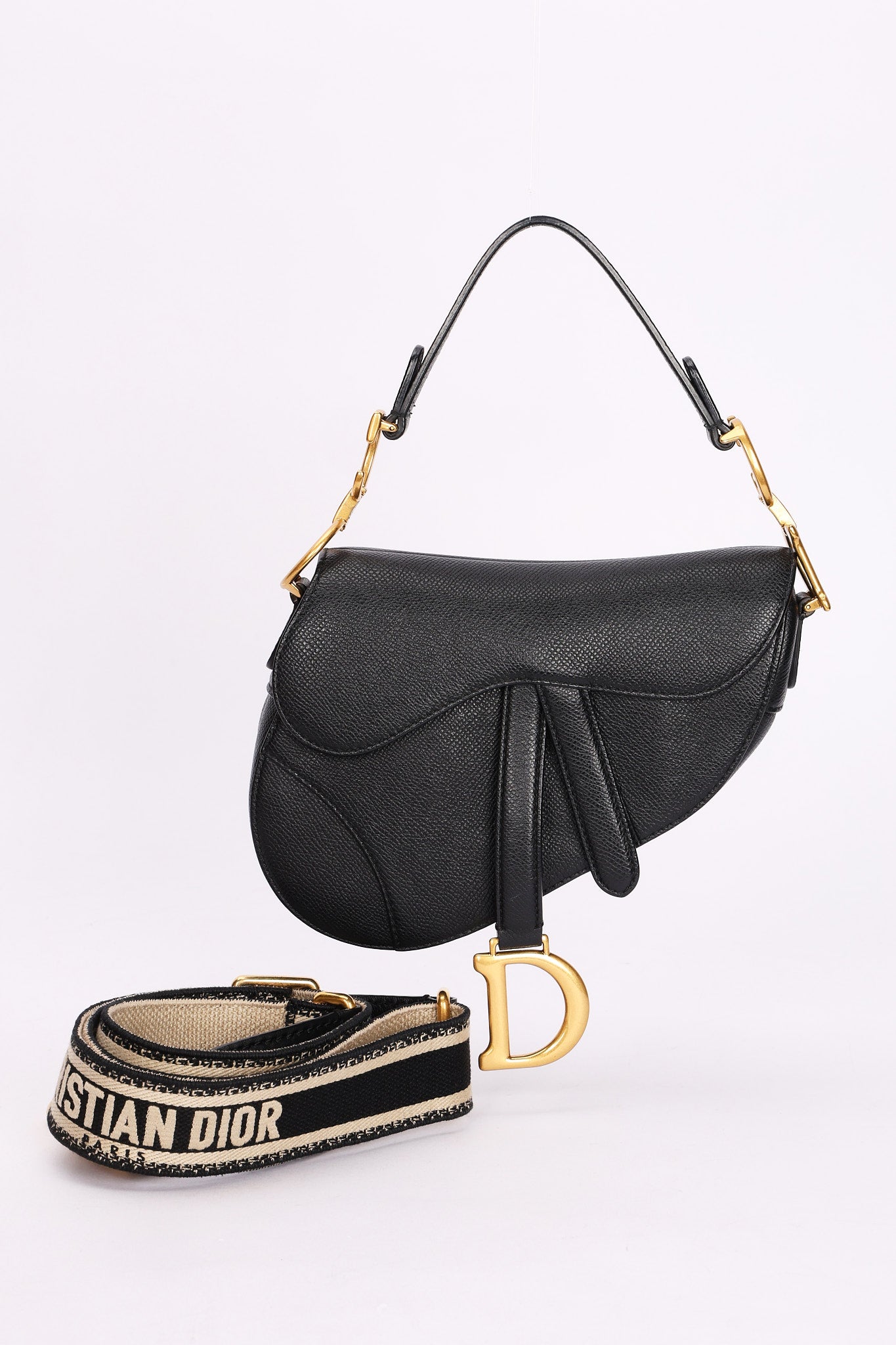 Dior Mini Saddle Bag with Guitar Strap