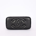 Chanel Acrylic with Chain Top Handle Vanity Case Black Lambskin GHW