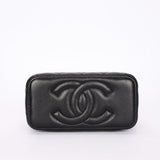 Chanel Acrylic with Chain Top Handle Vanity Case Black Lambskin GHW