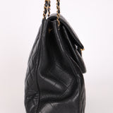 Rare Chanel Paris-Edinburgh Front Pocket Flap Tote Black Caviar 2014 GHW