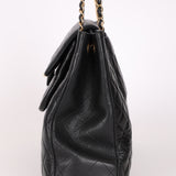 Rare Chanel Paris-Edinburgh Front Pocket Flap Tote Black Caviar 2014 GHW