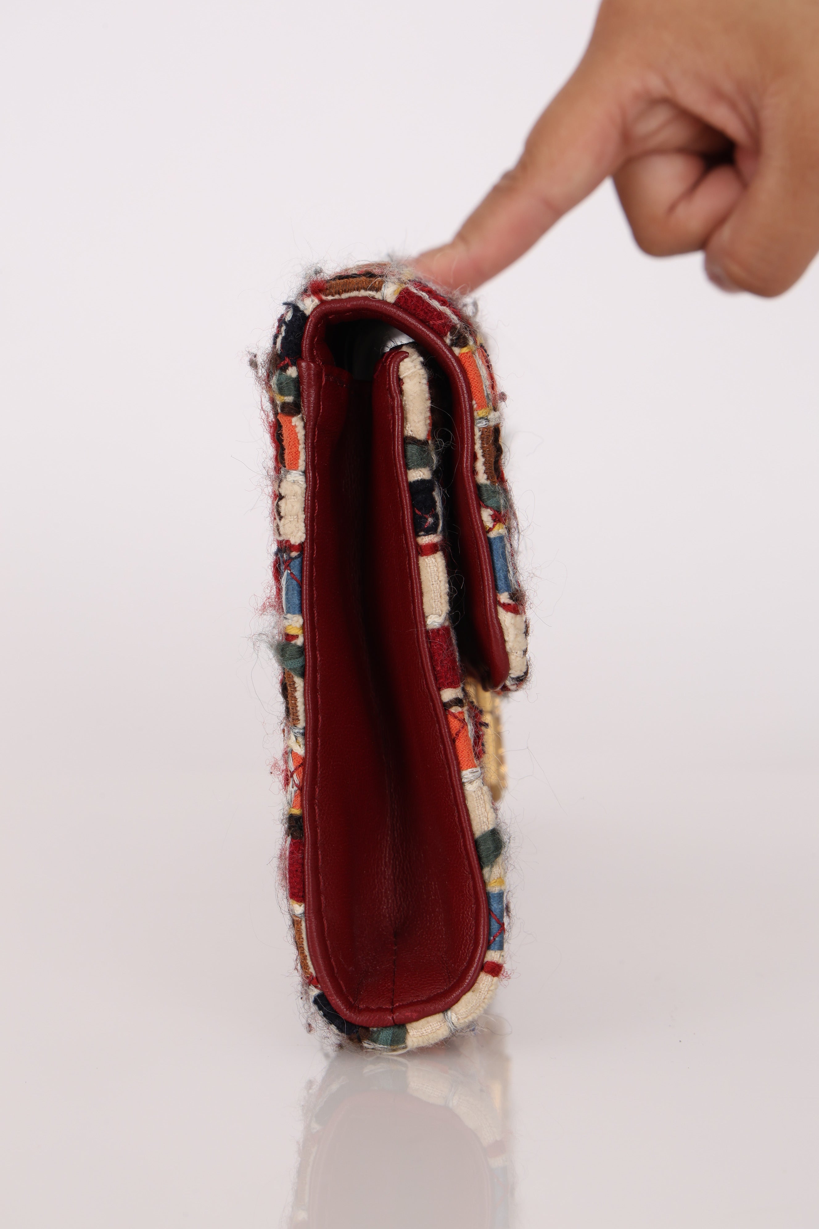 Chanel Paris-Hamburg Multicolor Tweed Clasp Clutch 2018 AGHW (DONE)