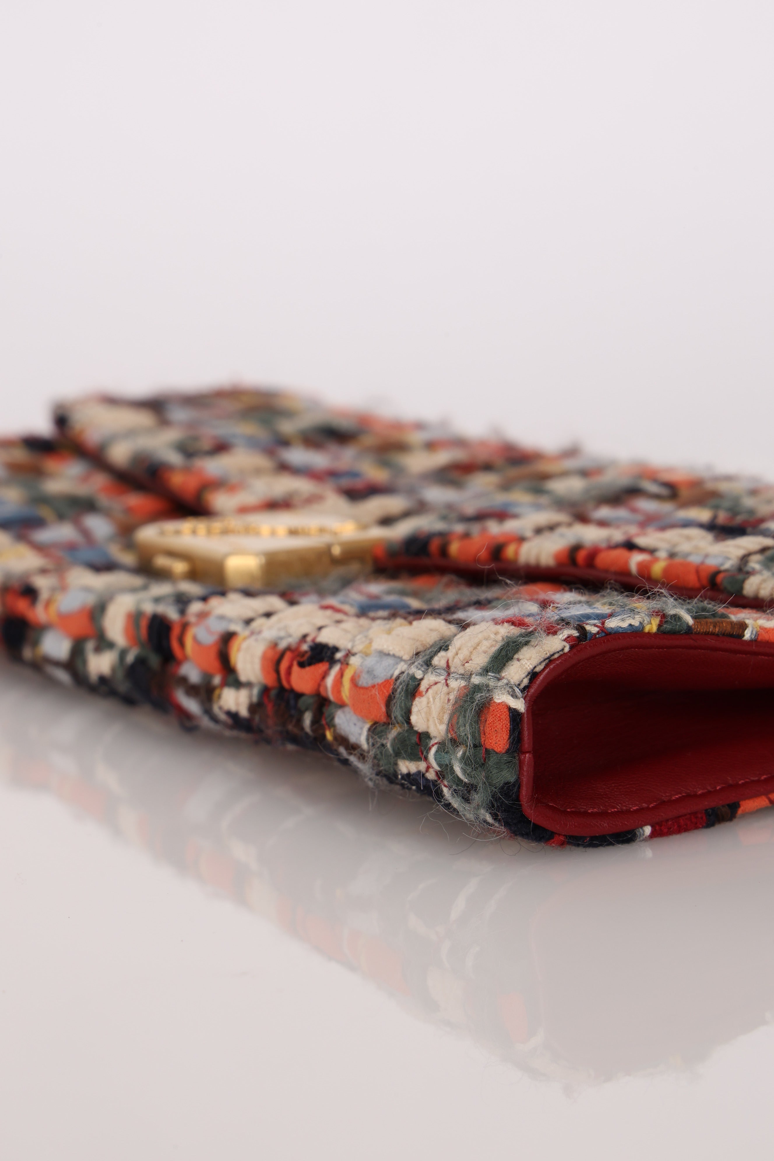 Chanel Paris-Hamburg Multicolor Tweed Clasp Clutch 2018 AGHW (DONE)