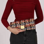 Chanel Multicolor Tweed Clutch AGHW