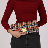 Chanel Multicolor Tweed Clutch AGHW
