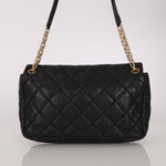 Chanel Single Flap Black Calfskin GHW