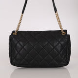 Chanel Single Flap Black Calfskin GHW