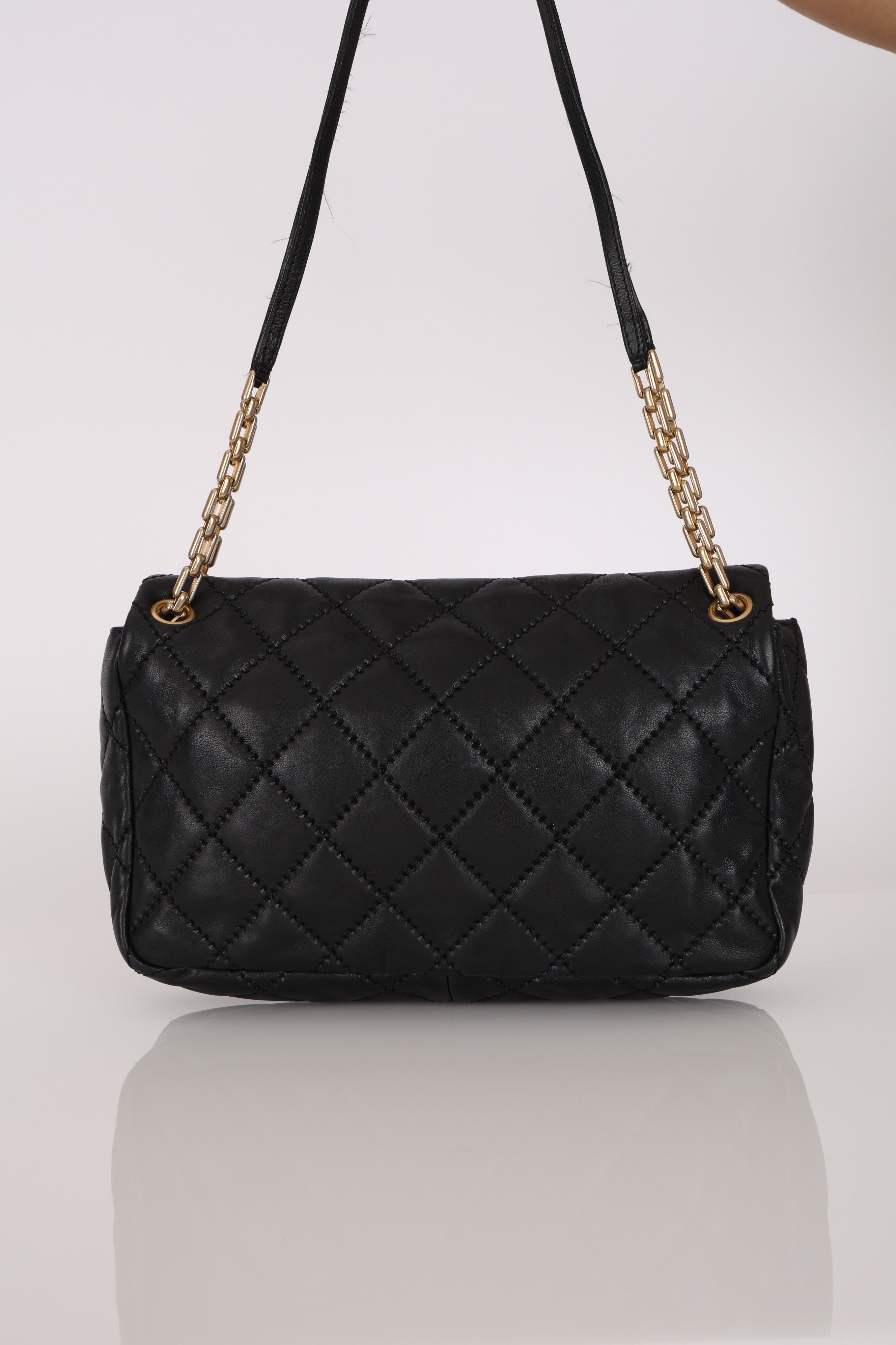 Chanel Single Flap Black Calfskin GHW