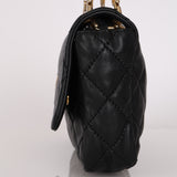 Chanel Single Flap Black Calfskin GHW