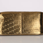 Fendi Zucchino Gold Metallic Embossed Mini Mama Baguette