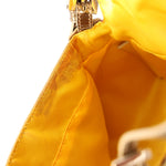 Fendi Zucchino Gold Metallic Embossed Mini Mama Baguette