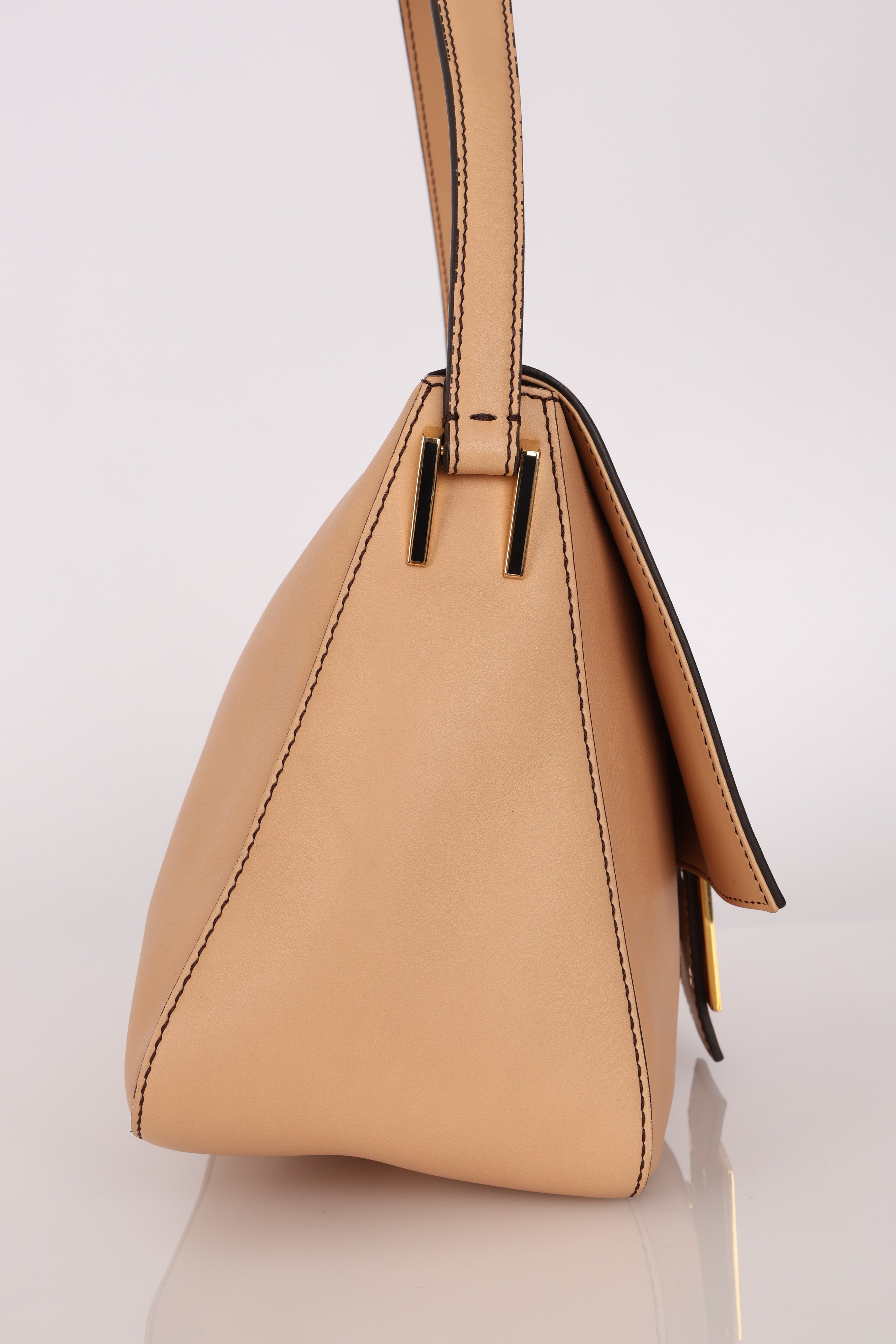 Fendi Vitello Flamingo Enamel Big Forever Mama Baguette