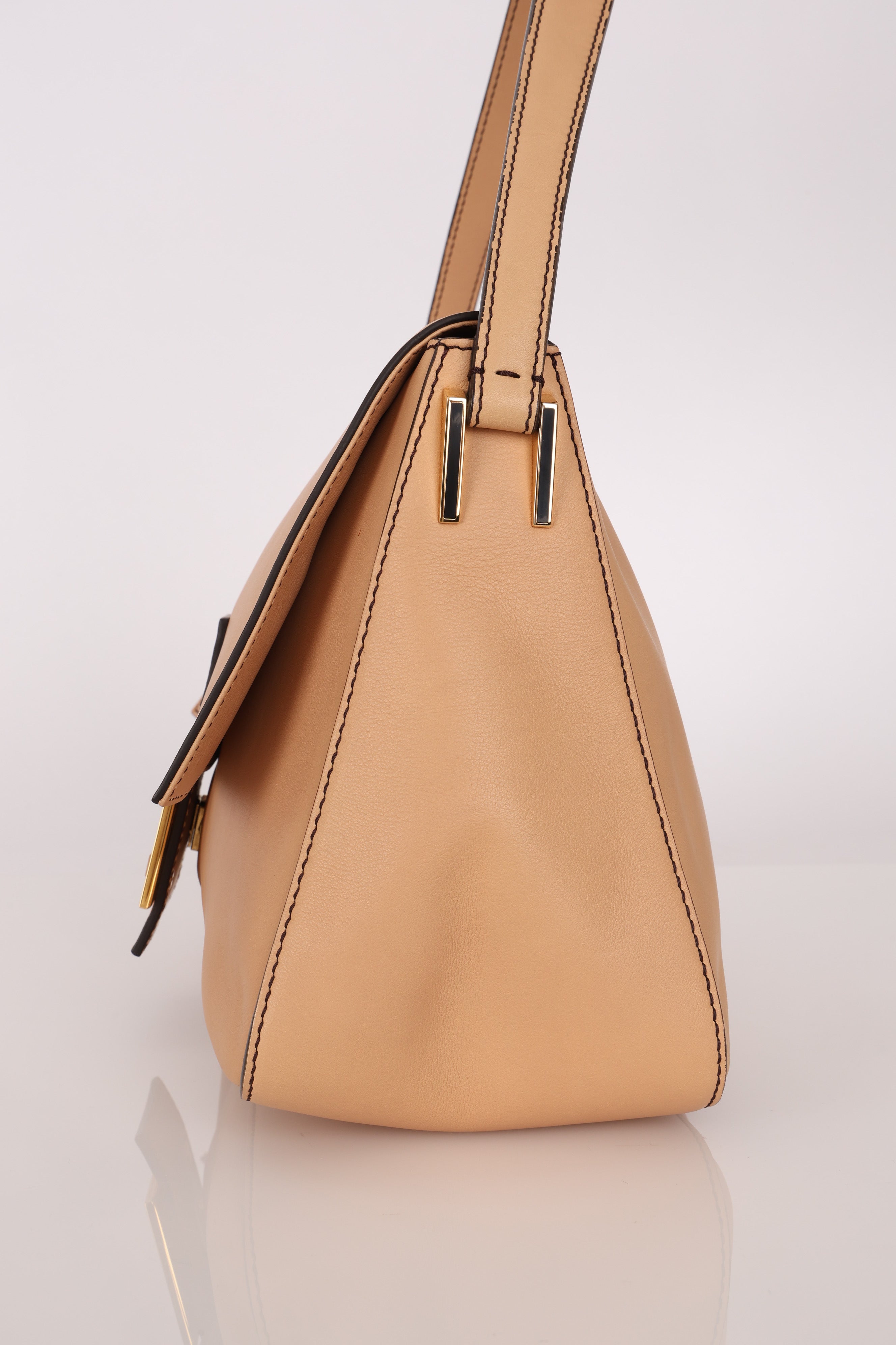 Fendi Vitello Flamingo Enamel Big Forever Mama Baguette