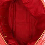 Prada Vitello Shoulder Bag Red Crinkled Calfskin