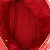 Prada Vitello Shoulder Bag Red Crinkled Calfskin