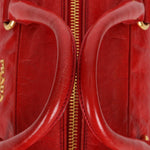 Prada Bowling Bag Red Vitello Shine