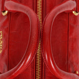 Prada Bowling Bag Red Vitello Shine