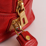 Prada Bowling Bag Red Vitello Shine