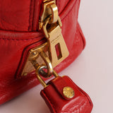 Prada Bowling Bag Red Vitello Shine