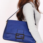 Fendi Mamma Forever Baguette Royal Blue GHW