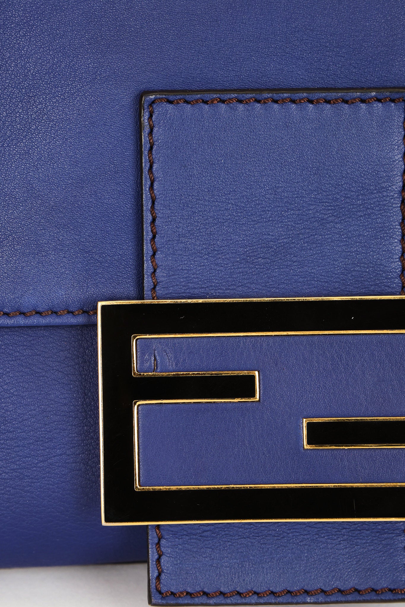 Fendi Mamma Forever Baguette Royal Blue GHW