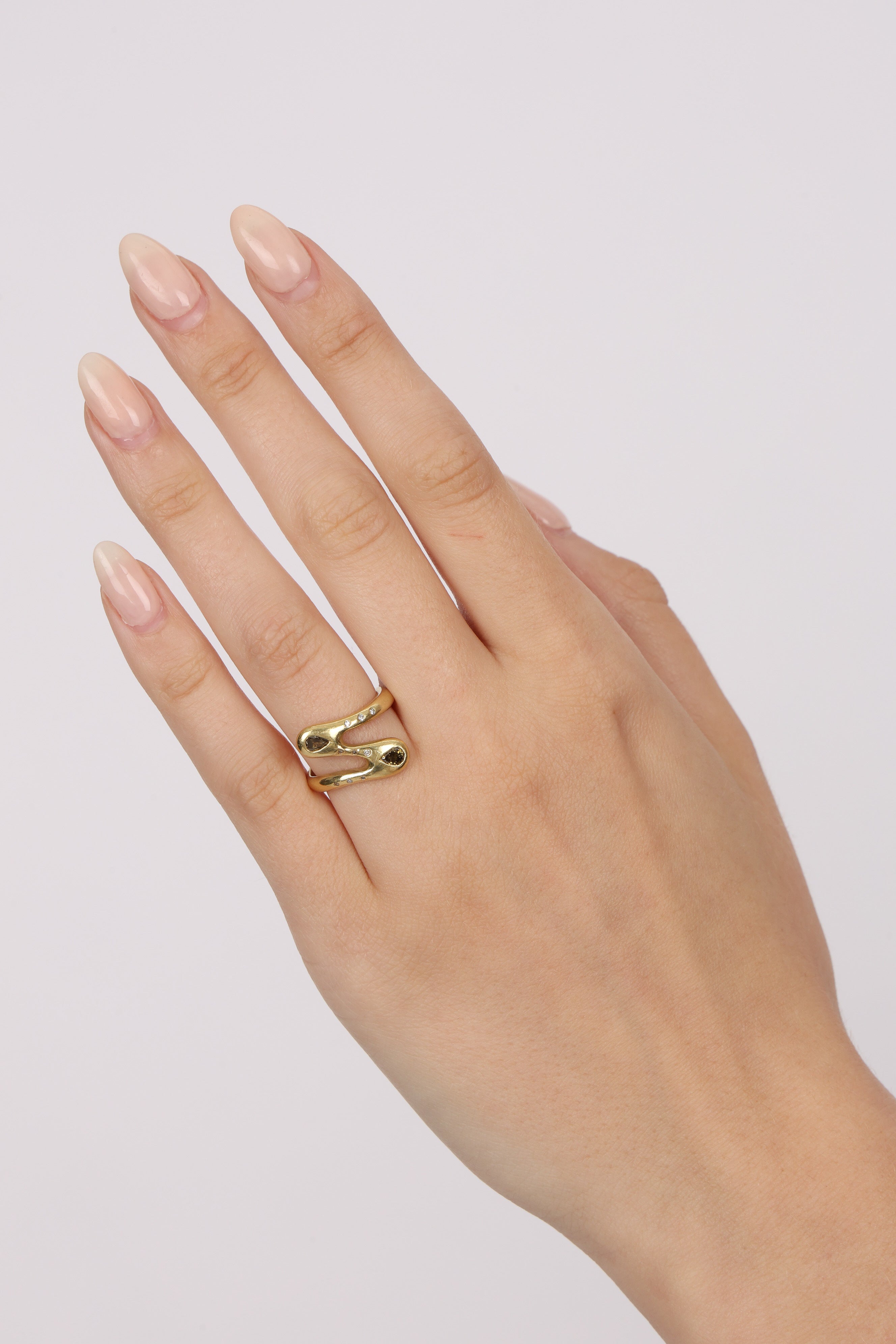 18K Lisa Des Camps Gold Cocktail Ring
