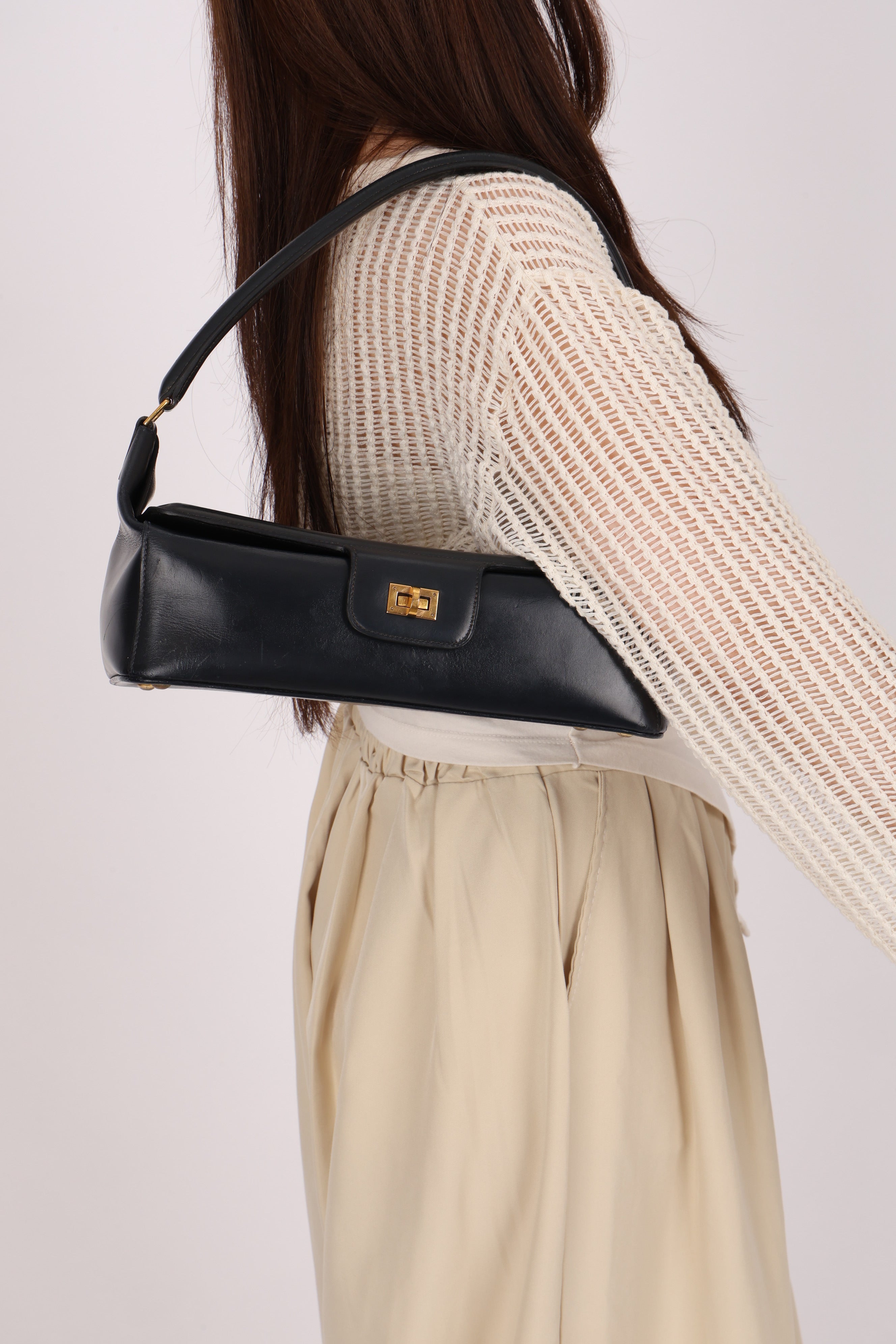 Hermès Bleu Box Shoulder Bag GHW