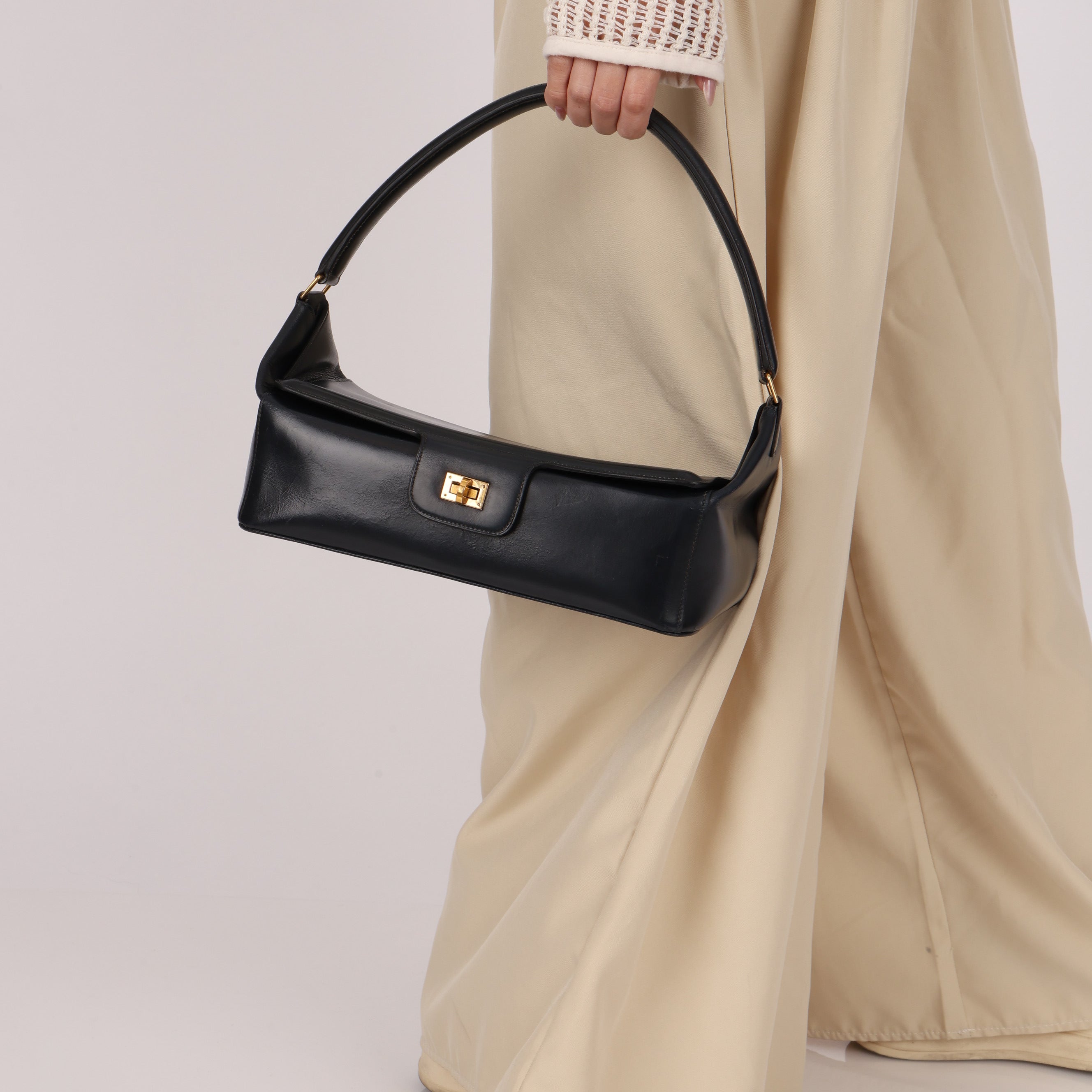Hermès Bleu Box Shoulder Bag GHW