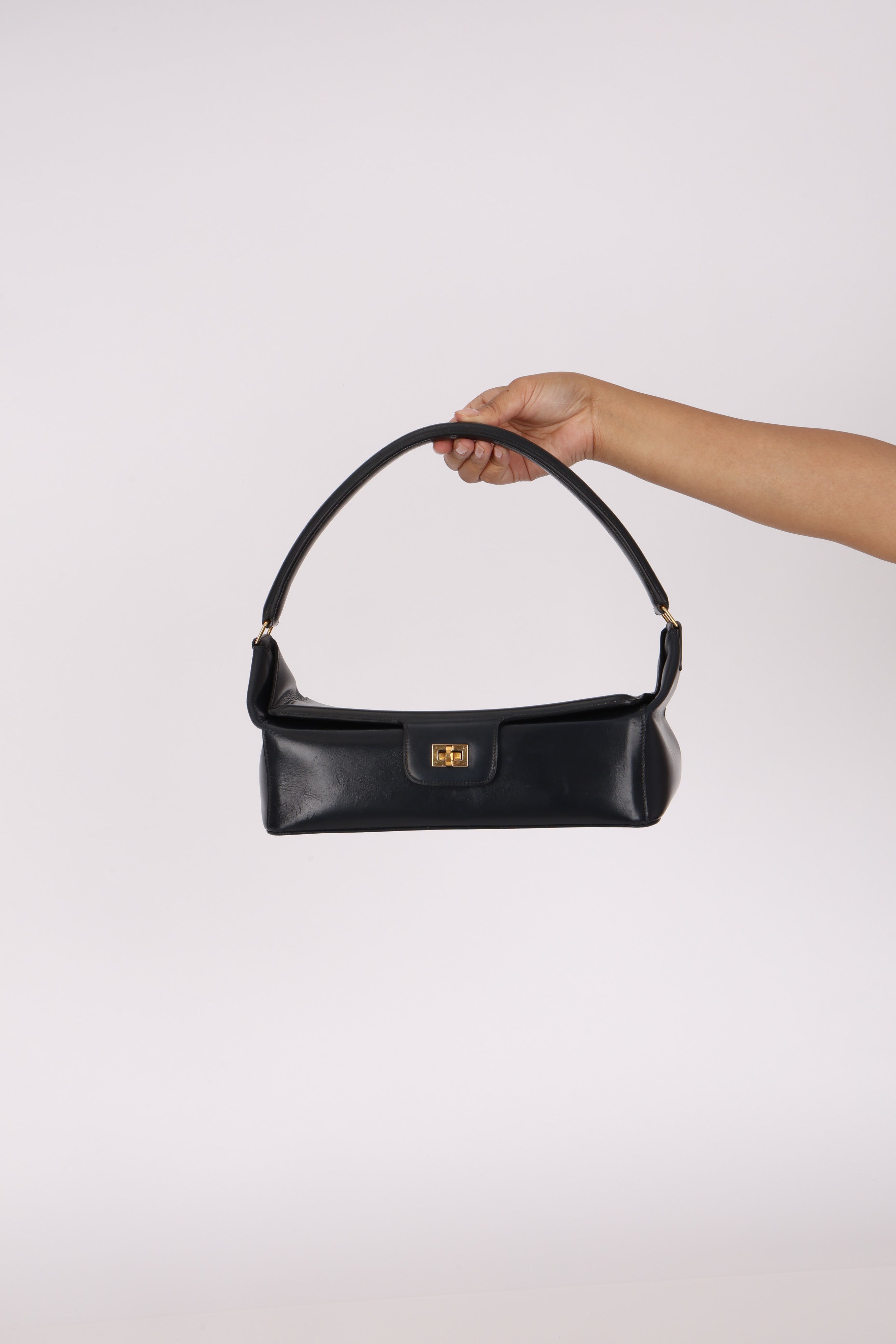 Hermès Bleu Box Shoulder Bag GHW