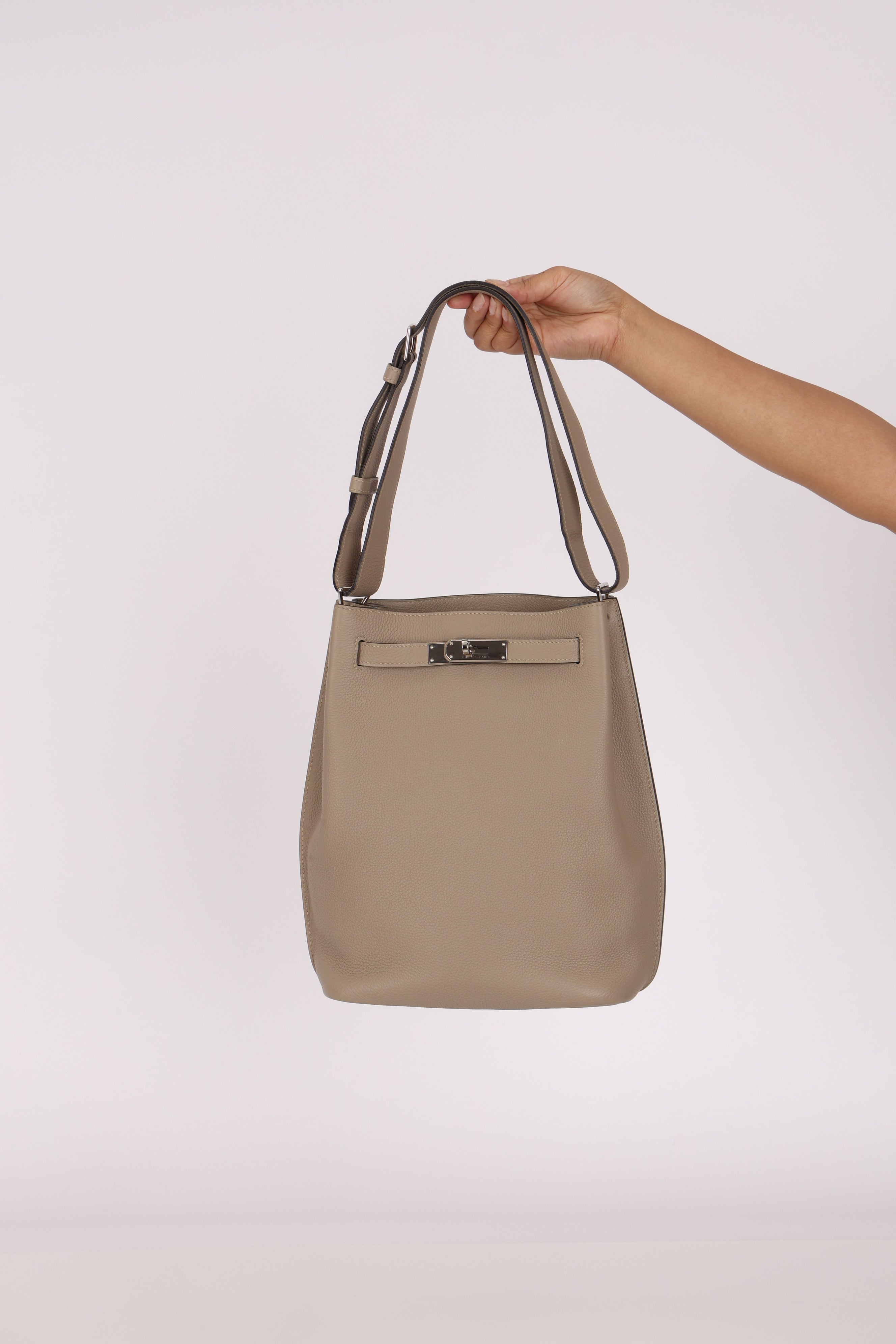 Hermès So Kelly 22 Naturel Clemence PHW