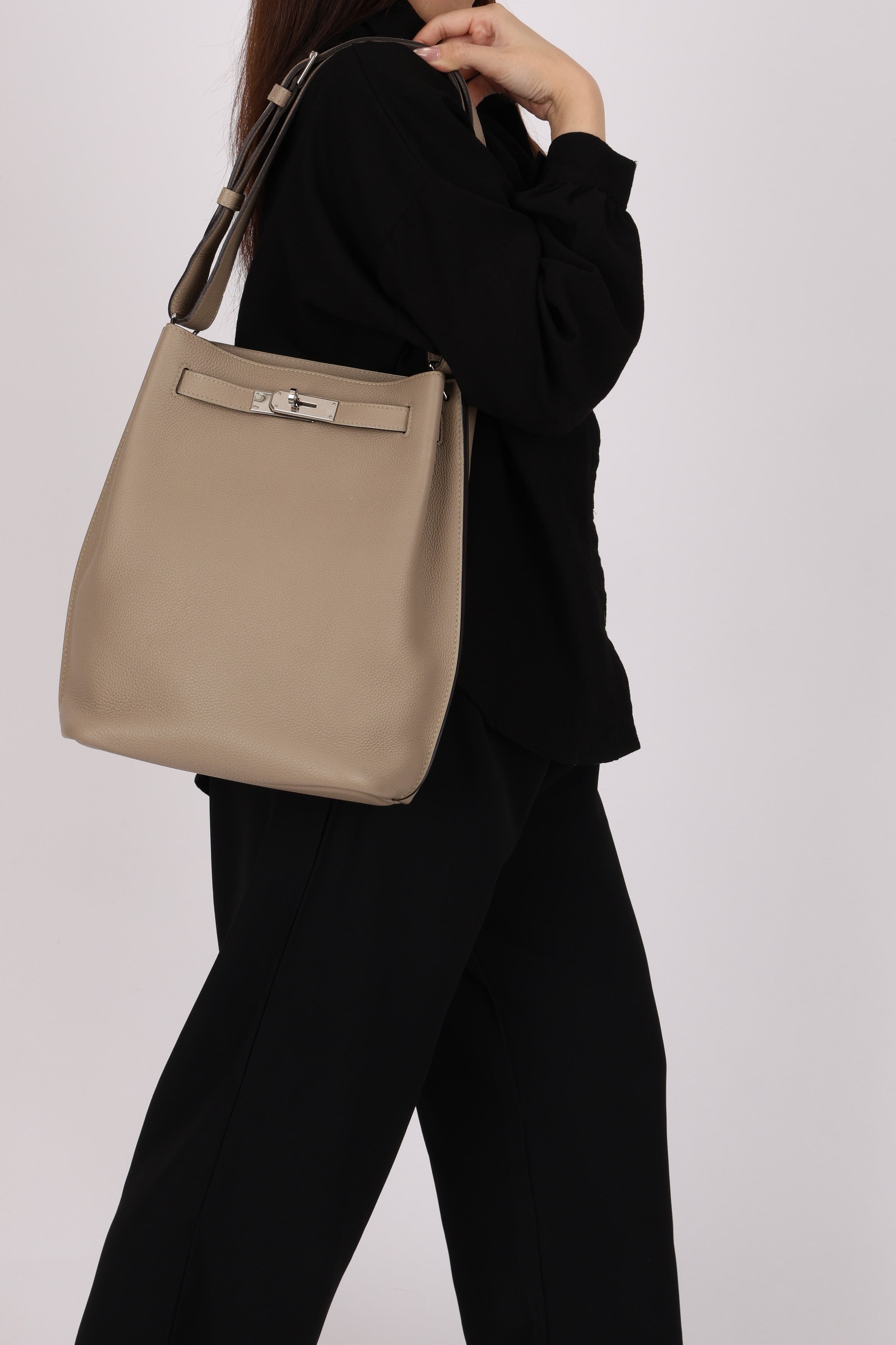 Hermès So Kelly 22 Naturel Clemence PHW