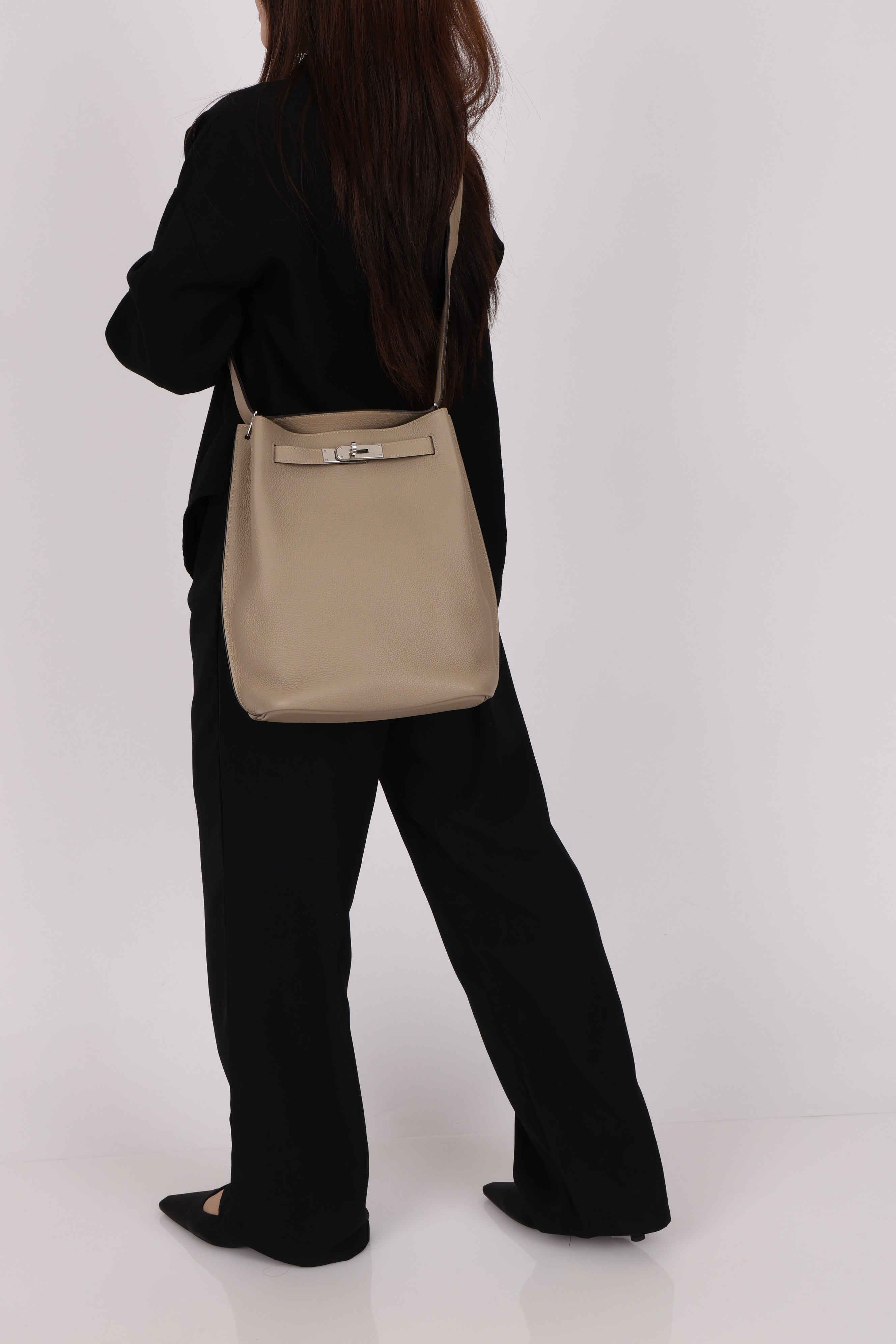 Hermès So Kelly 22 Naturel Clemence PHW