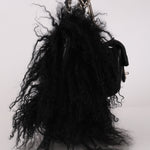Chanel Shearling Fur Single Flap w/ Pouch Black Lambskin SHW