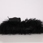 Chanel Shearling Fur Single Flap w/ Pouch Black Lambskin SHW