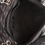 Chanel Shearling Fur Single Flap w/ Pouch Black Lambskin SHW