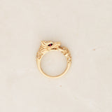 Effy Dragon Motif 14K Ruby and Diamond Ring, Size US 6.75