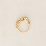 Effy Dragon Motif 14K Ruby and Diamond Ring, Size US 6.75