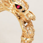 Effy Dragon Motif 14K Ruby and Diamond Ring, Size US 6.75