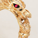 Effy Dragon Motif 14K Ruby and Diamond Ring, Size US 6.75