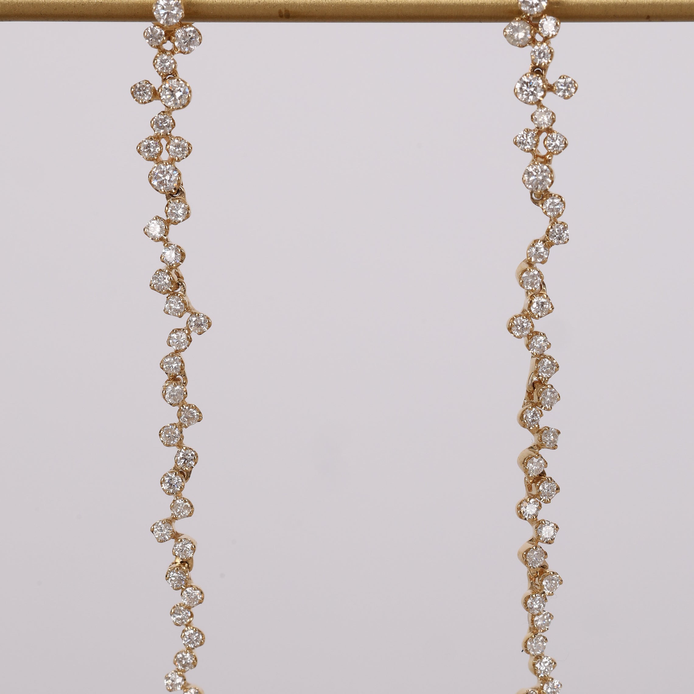 14K Yellow Gold Diamond Drop Earrings