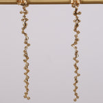14K Yellow Gold Diamond Drop Earrings