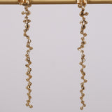 14K Yellow Gold Diamond Drop Earrings