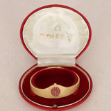 Ultra-Rare Omega De Ville 18K Yellow Gold Carnelian Watch 20mm