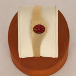 Ultra-Rare Omega De Ville 18K Yellow Gold Carnelian Watch 20mm