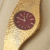 Ultra-Rare Omega De Ville 18K Yellow Gold Carnelian Watch 20mm
