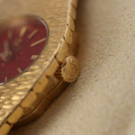 Ultra-Rare Omega De Ville 18K Yellow Gold Carnelian Watch 20mm