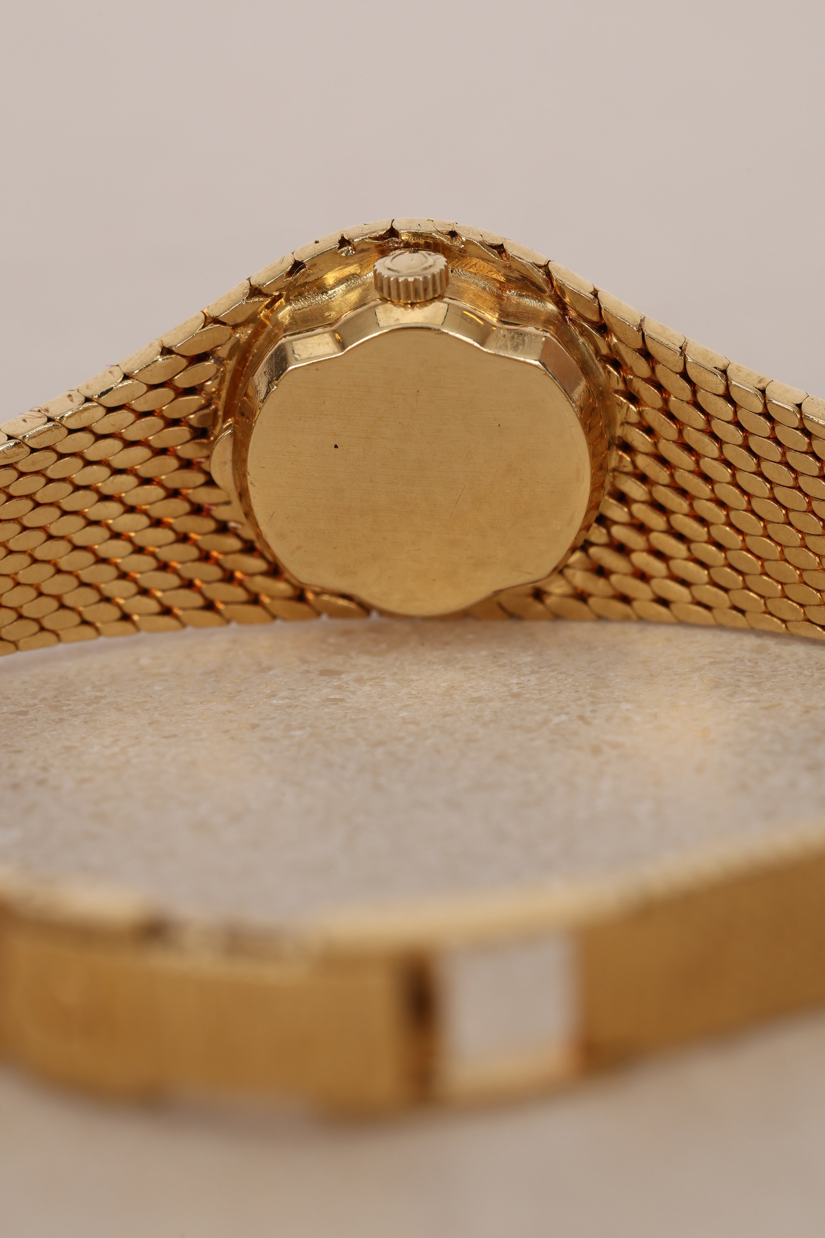 Ultra-Rare Omega De Ville 18K Yellow Gold Carnelian Watch 20mm