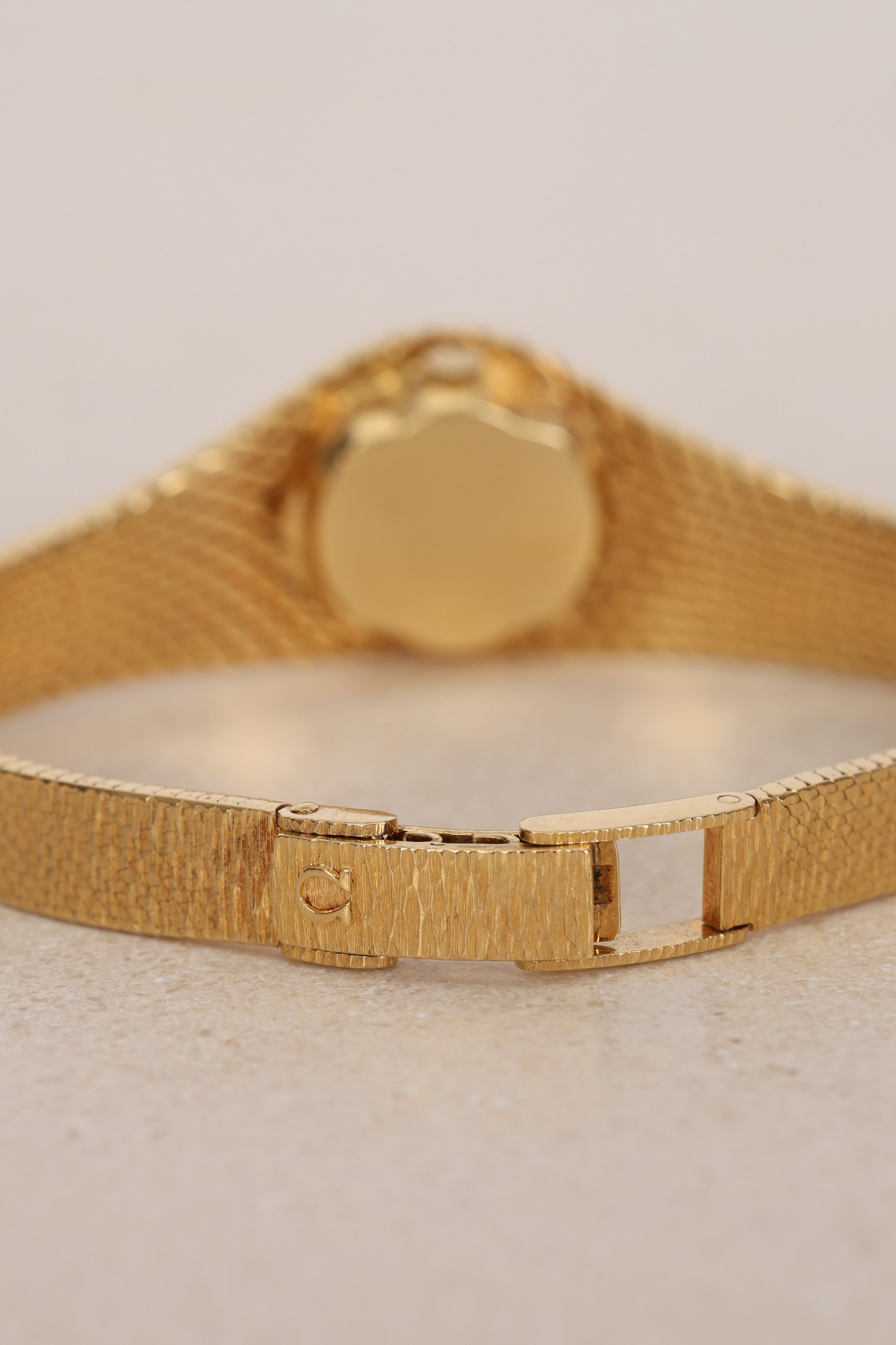 Ultra-Rare Omega De Ville 18K Yellow Gold Carnelian Watch 20mm