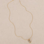 14K Yellow Gold Mother of Pearl Mariner Link Pendant Necklace